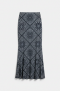 Bandana Print Bodycon Maxi Skirt with Crop Top